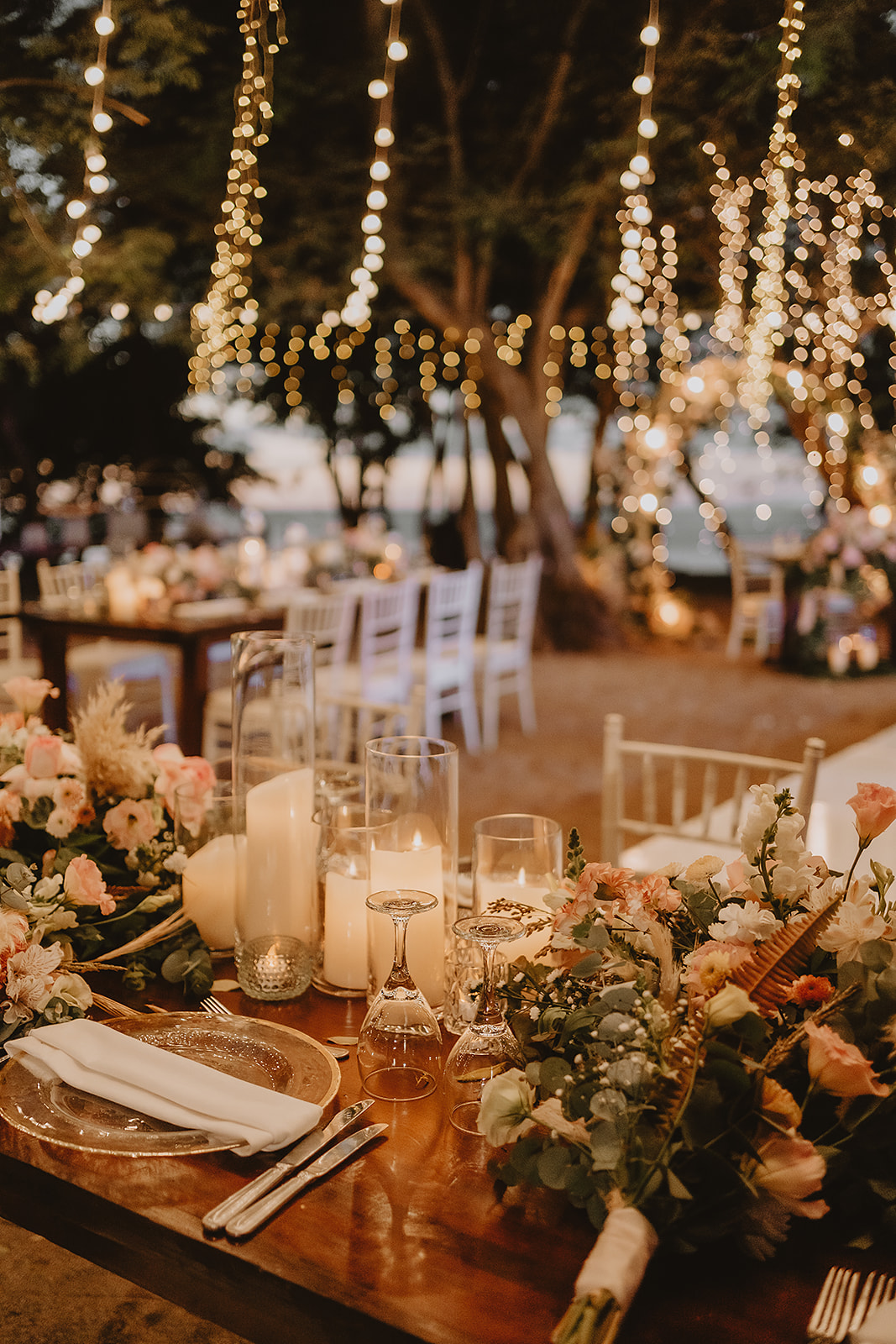 Romantic beach ceremony