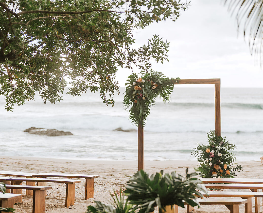 costa rica An enchanting beach wedding ceremony in Costa Rica captured beautifully by a talented photographer.