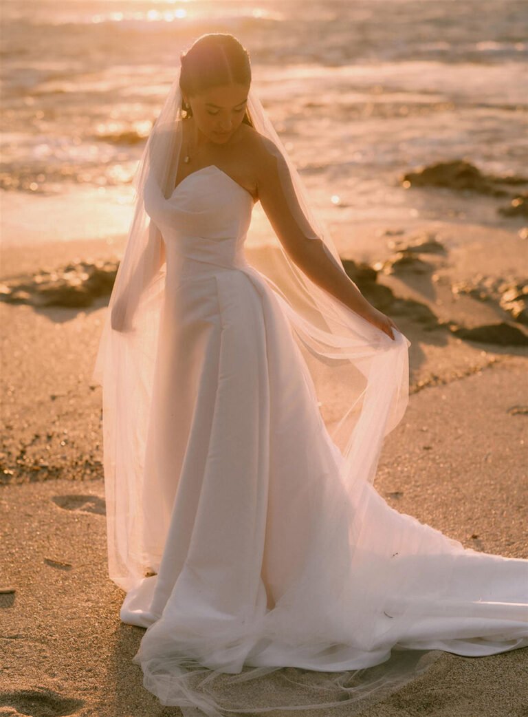 Stunning ELYSEE Wedding Dress at Hacienda Pinilla in Costa Rica
