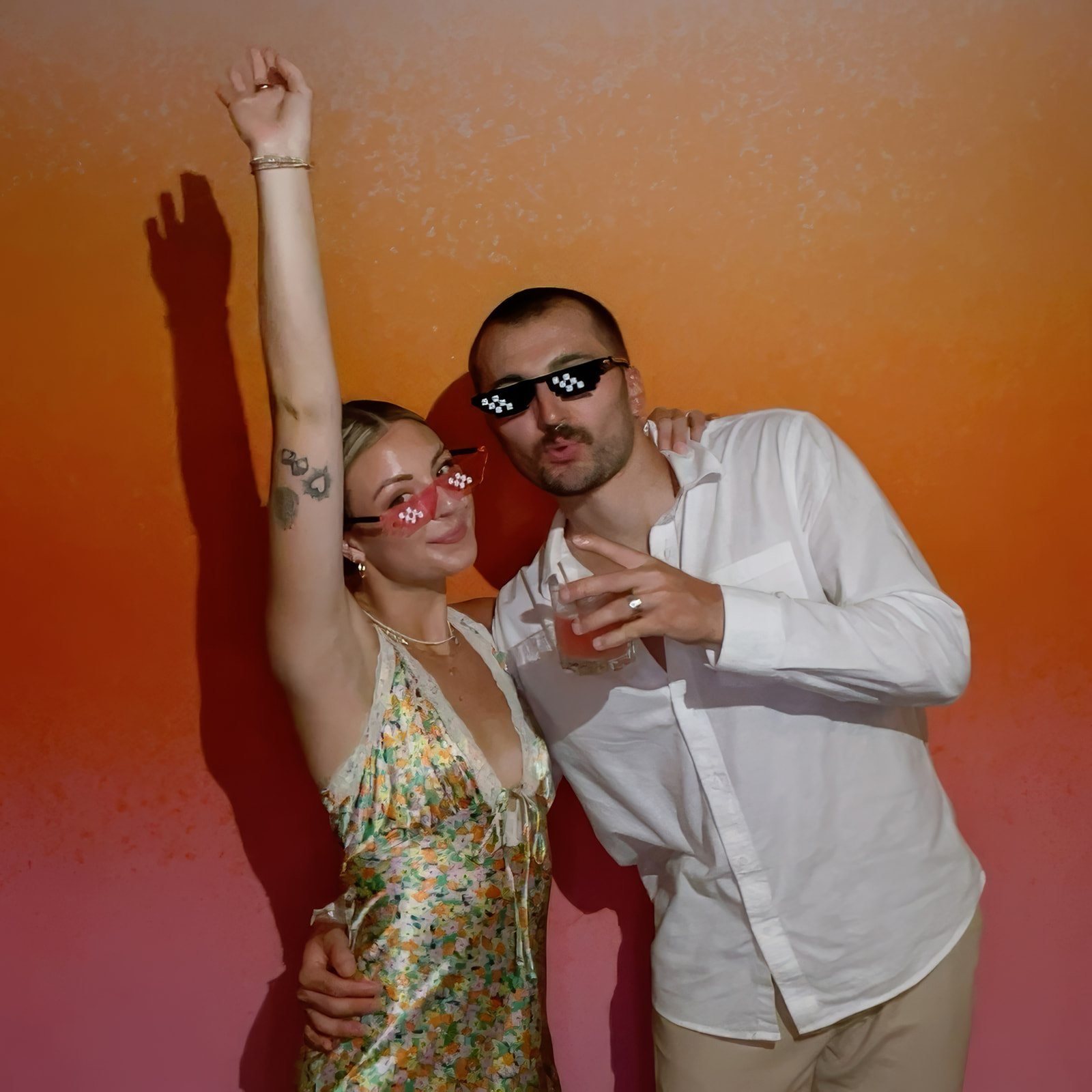 Couple at the photobooth
